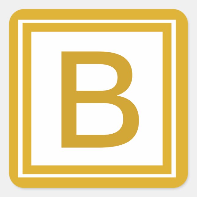 Vordefinierter Mit Monogramm Aufkleber (Vorderseite)