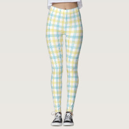 Vorder- und Rückansicht von karierten Leggings