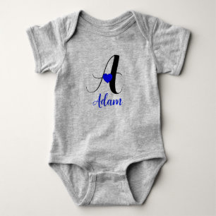 Vorder- und Rückseite - Name des Personalisierten  Baby Strampler