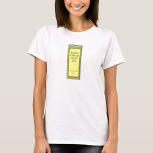 Vorderansicht Olivenölzinn extra Jungfrau kann T-Shirt