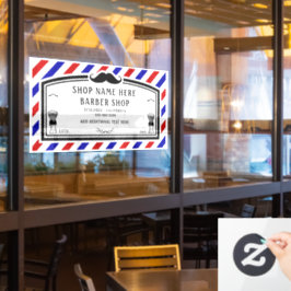 Vordere Barbershop-Anzeige anpassen Fensteraufkleber