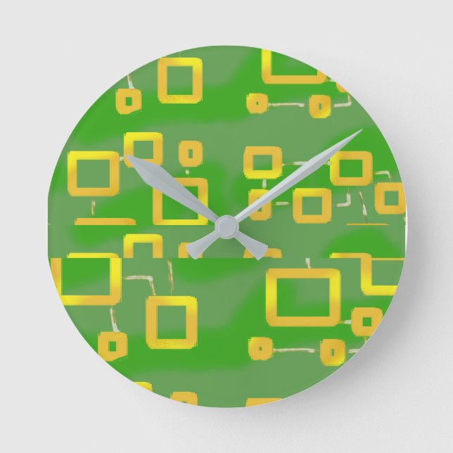 Vordere geometrische Wandleuchte Runde Wanduhr (Vorderseite)