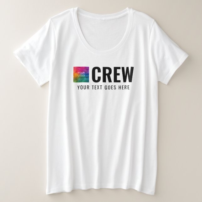Vordere Rückseite Logos für Printwerbung Moderne F Große Größe T-Shirt (Design vorne)
