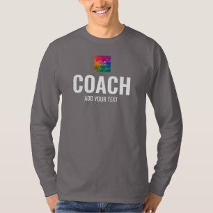 Vordere Rückseite Print Long Sleeve Mens Coach T-Shirt