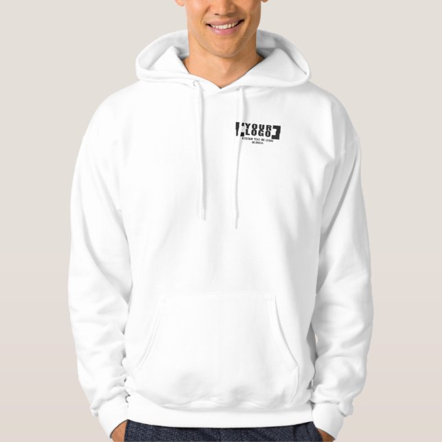 Vordere Tasche +optionale Rückseite, Business-Logo Hoodie (Vorderseite)