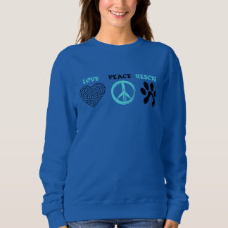 Vordere und Rückseite Katzenrettung Sweatshirt