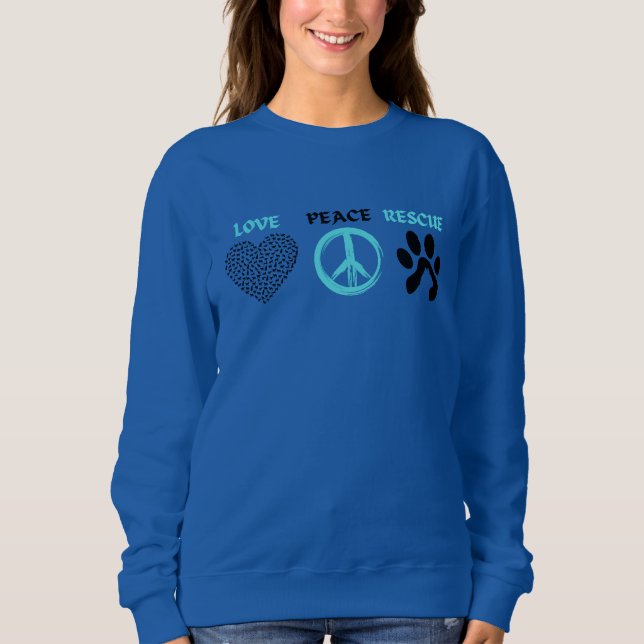 Vordere und Rückseite Katzenrettung Sweatshirt (Vorderseite)