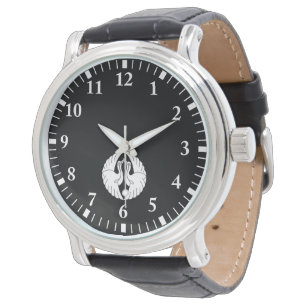 Vordere weiße Krane Armbanduhr