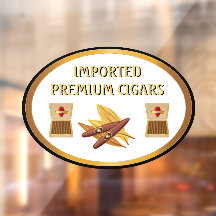 Vordere Werbung im Rauchladen importierte Premium-
