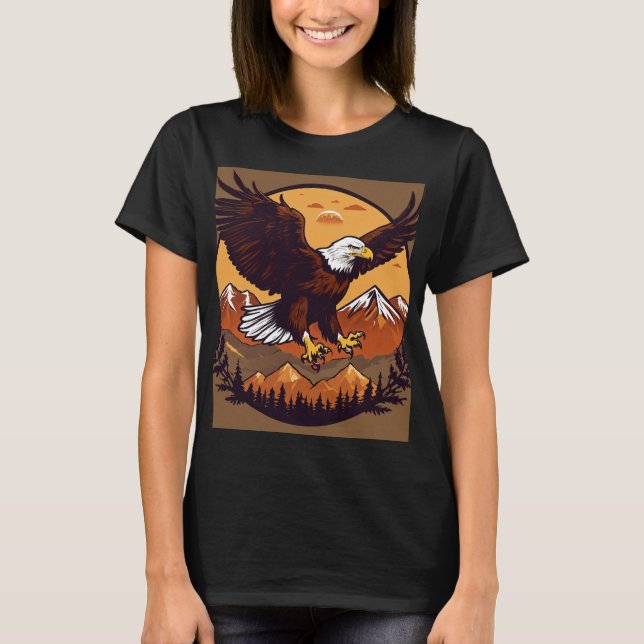 Vorderes Frauenhemd mit Adlerdesign T-Shirt (Vorderseite)