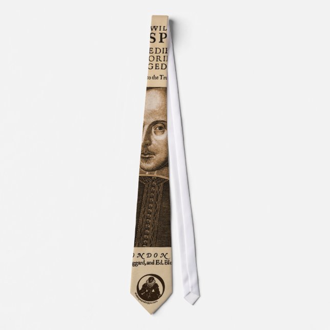 Vorderes Stück zu Shakespeares erstem Folio Krawatte (Vorderseite)