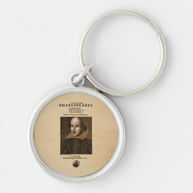 Vorderes Stück zu Shakespeares erstem Folio Schlüsselanhänger (Vorne)