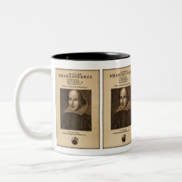 Vorderes Stück zu Shakespeares erstem Folio Zweifarbige Tasse