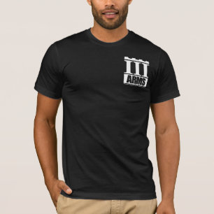 Vorderes Taschenlogo, des Textes Rückseite an - T-Shirt