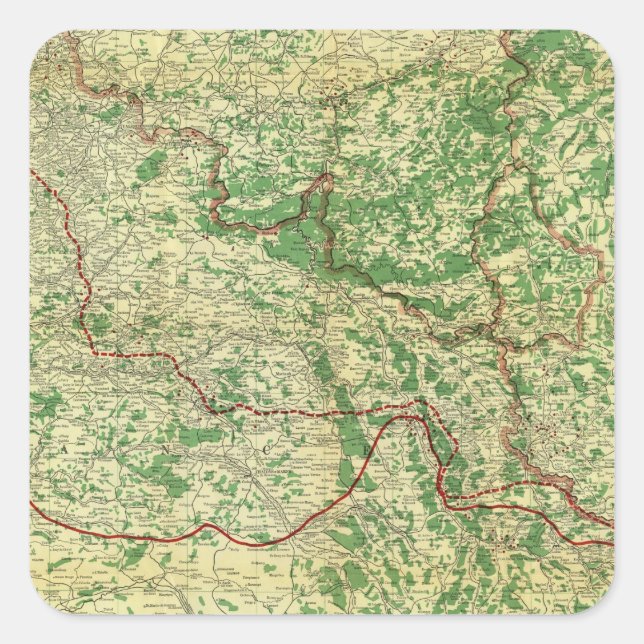 Vorderseite des Westerns Karte Quadratischer Aufkleber (Vorderseite)