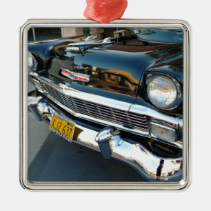 Vorderseite eines klassischen Frisierten Autos 195 Ornament Aus Metall