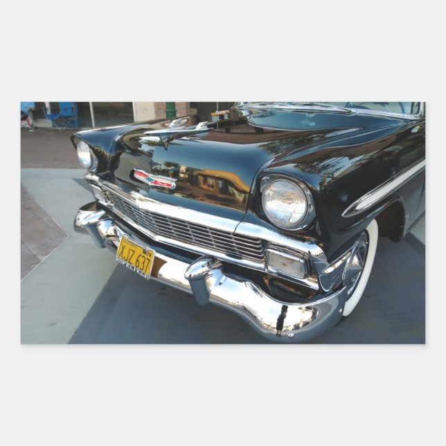 Vorderseite eines klassischen Frisierten Autos 195 Rechteckiger Aufkleber (Vorderseite)
