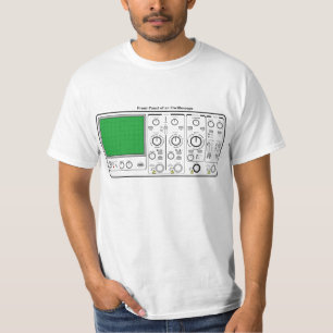 Vorderseite eines Oszilloskop-Spannungsmessers T-Shirt