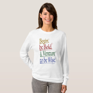 Vorderseite - Magisches Horace Zitat Langschläfer T-Shirt