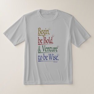 Vorderseite - Magisches Horace Zitat Sport-Tek-Shi T-Shirt