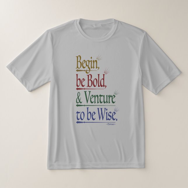 Vorderseite - Magisches Horace Zitat Sport-Tek-Shi T-Shirt (Ablage )