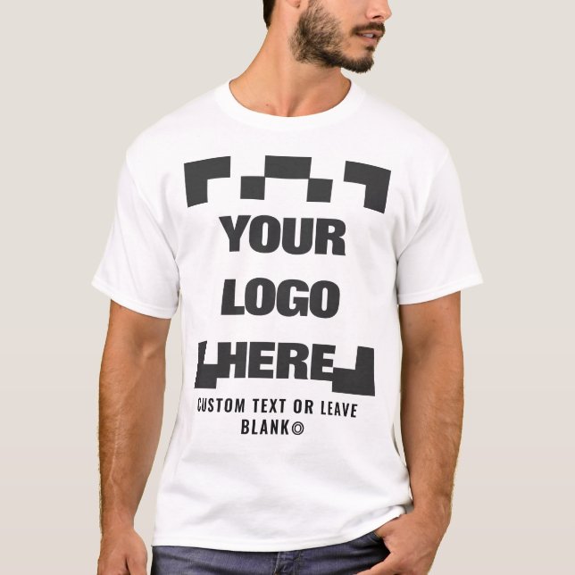 Vorderseite +optionale Rückseite, Firmenlogo Weiß  T-Shirt (Vorderseite)
