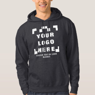 Vorderseite +optionale Rückseite, Geschäftslogo du Hoodie