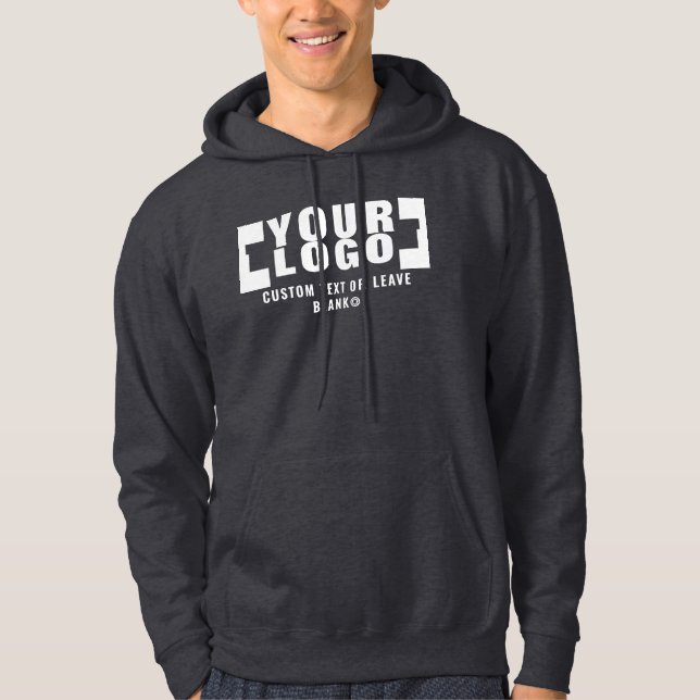 Vorderseite +optionale Rückseite, Geschäftslogo du Hoodie (Vorderseite)