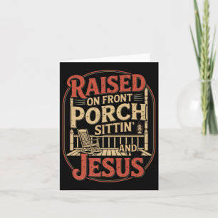 Vorderseite sitzt und amp; Jesus Christlich Countr Karte