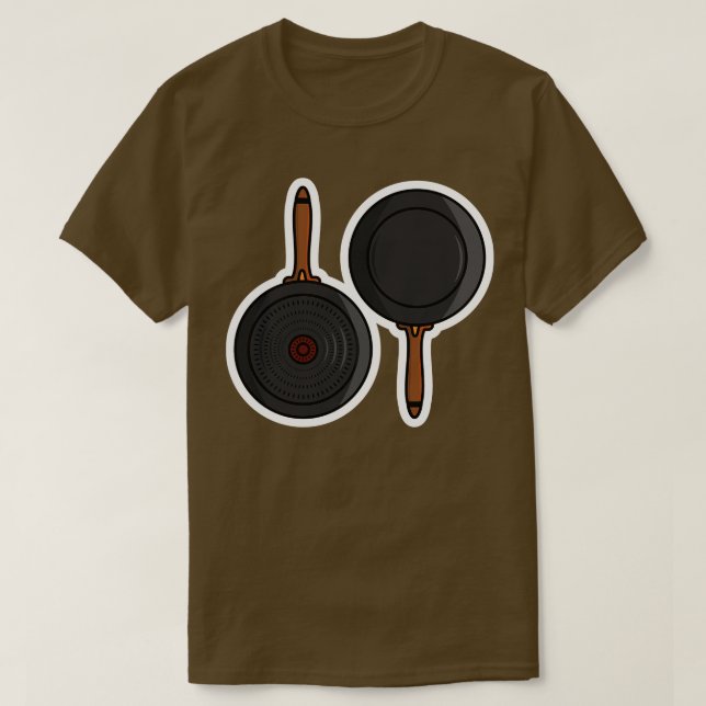 Vorderseite und Rückseite der Aufkleber für Fry Pa T-Shirt (Design vorne)