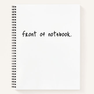 Vorderseite und Rückseite des Notebooks Notizbuch
