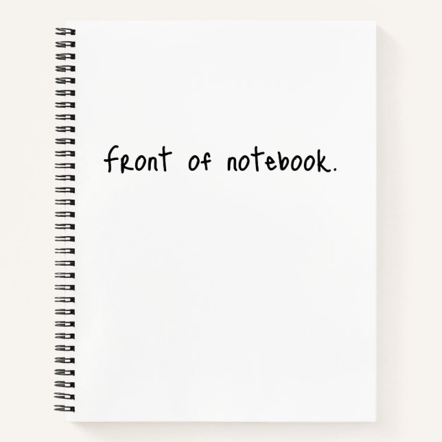 Vorderseite und Rückseite des Notebooks Notizbuch (Vorderseite)