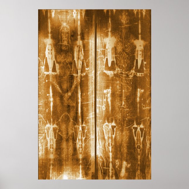 Vorderseite und Rückseite des Turin Jesus Image Poster (Vorne)