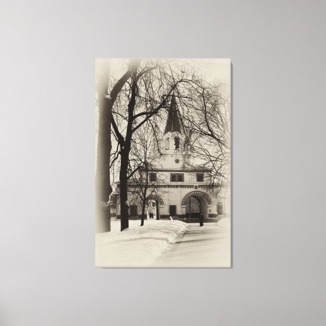Vordertor Moskauer Anwesen Museumsreservat Kolomen Leinwanddruck (Vorderseite)