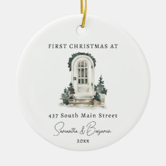 Vordertür Neues Zuhause Weihnachtsgeschenk Keramik Ornament
