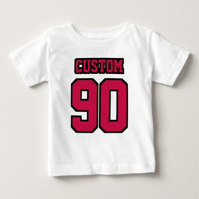 Vorderweiße CRIMSON RED BLACK 3/4 Sleeve Raglan Baby T-shirt (Vorderseite)