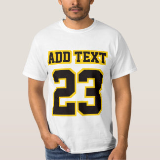 Vorderweiße, schwarze GOLD Mens Value Cotton T - S T-Shirt