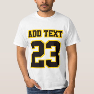 Vorderweiße, schwarze GOLD Mens Value Cotton T -  T-Shirt