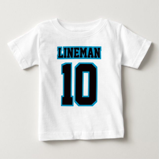 Vorderweißes BLAU-T-Shirt Baby T-shirt (Vorderseite)