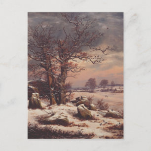 Vordingborg im Winter von J.C. Dahl Fine Art Postkarte