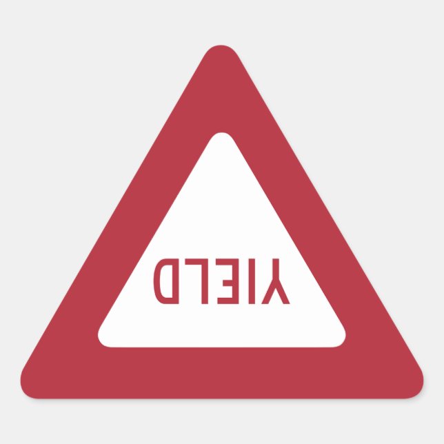 Vorfahrtsschild Dreieckiger Aufkleber (Vorderseite)
