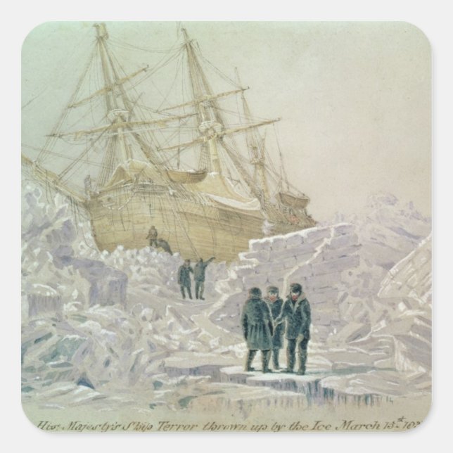 Vorfall auf einer Handelsreise: HMS-Terror Quadratischer Aufkleber (Vorderseite)