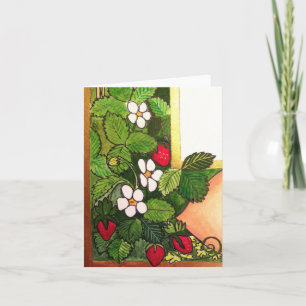 Vorfrühling-Erdbeeren Karte