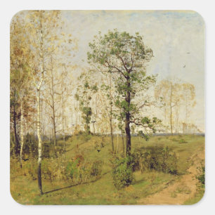 Vorfrühling in Weimar, 1876 Quadratischer Aufkleber