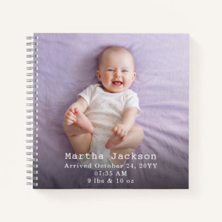 Vorgabe eines benutzerdefinierten Fotos Baby Name  Notizbuch