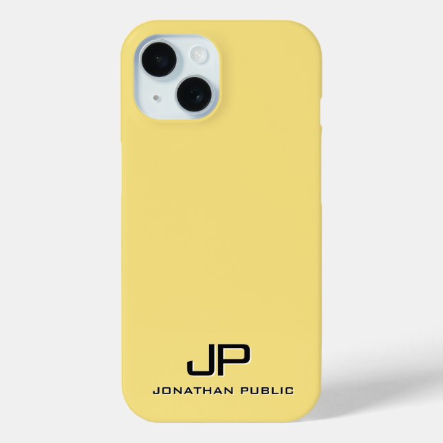 Vorgabe für einfarbige Monogramm-Vorlage Case-Mate iPhone Hülle (Rückseite)