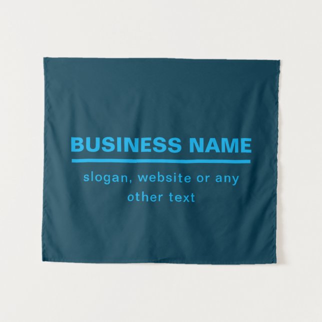 Vorgabe moderner Firmennamen | Blau Wandteppich (Vorderseite (Horizontal))