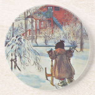Vorgarten und Wäsche-Haus Getränkeuntersetzer