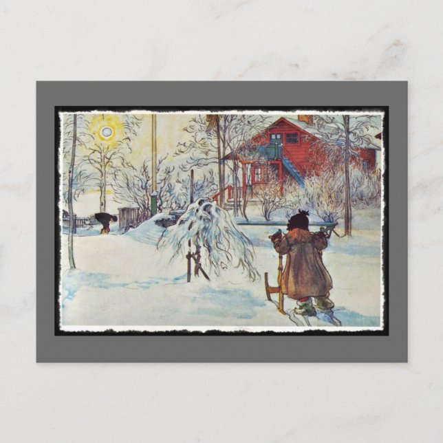 Vorgarten und Waschhaus Postkarte (Vorderseite)