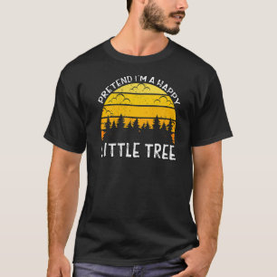 Vorgeben, glückliche kleine Bäume, leichte Hallowe T-Shirt